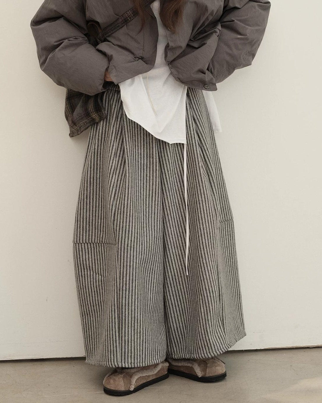 ノルディックストライプワイドパンツ 10147