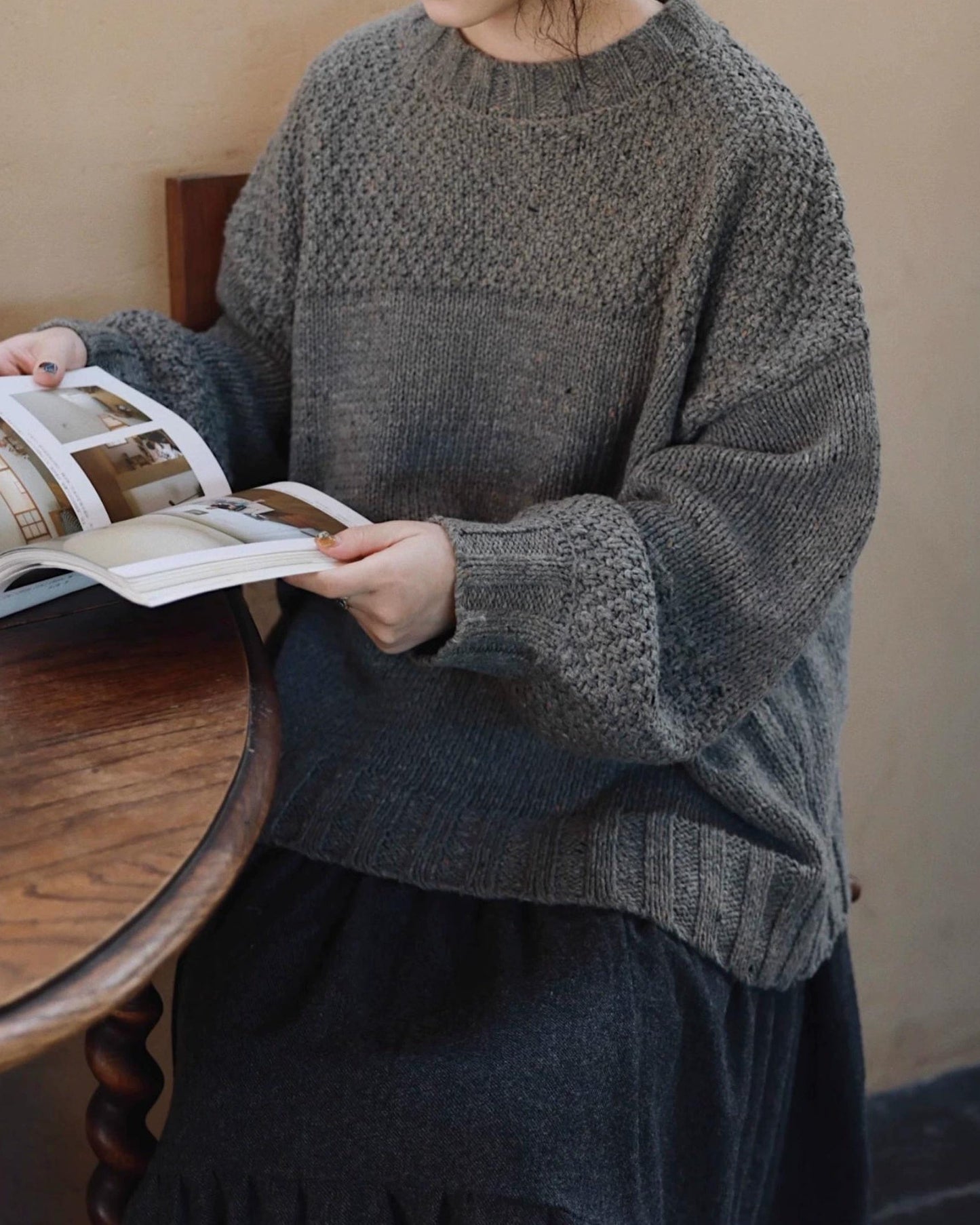 レトロチャンキーニットプルオーバー 10034