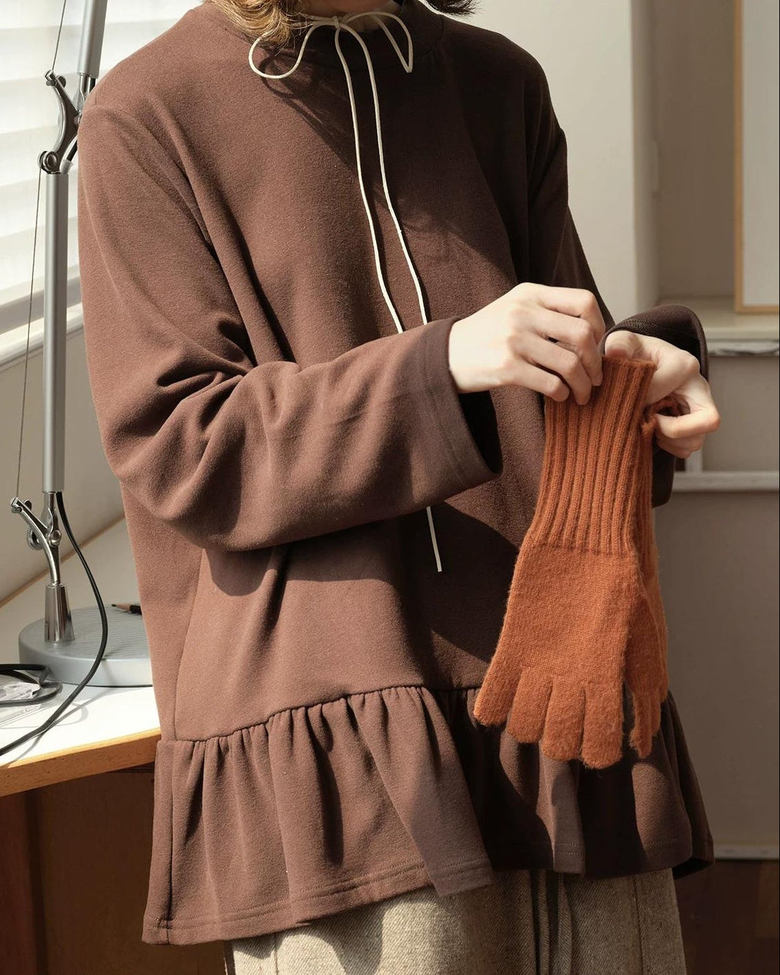 ナチュラルノルドフリルカットソー 10161