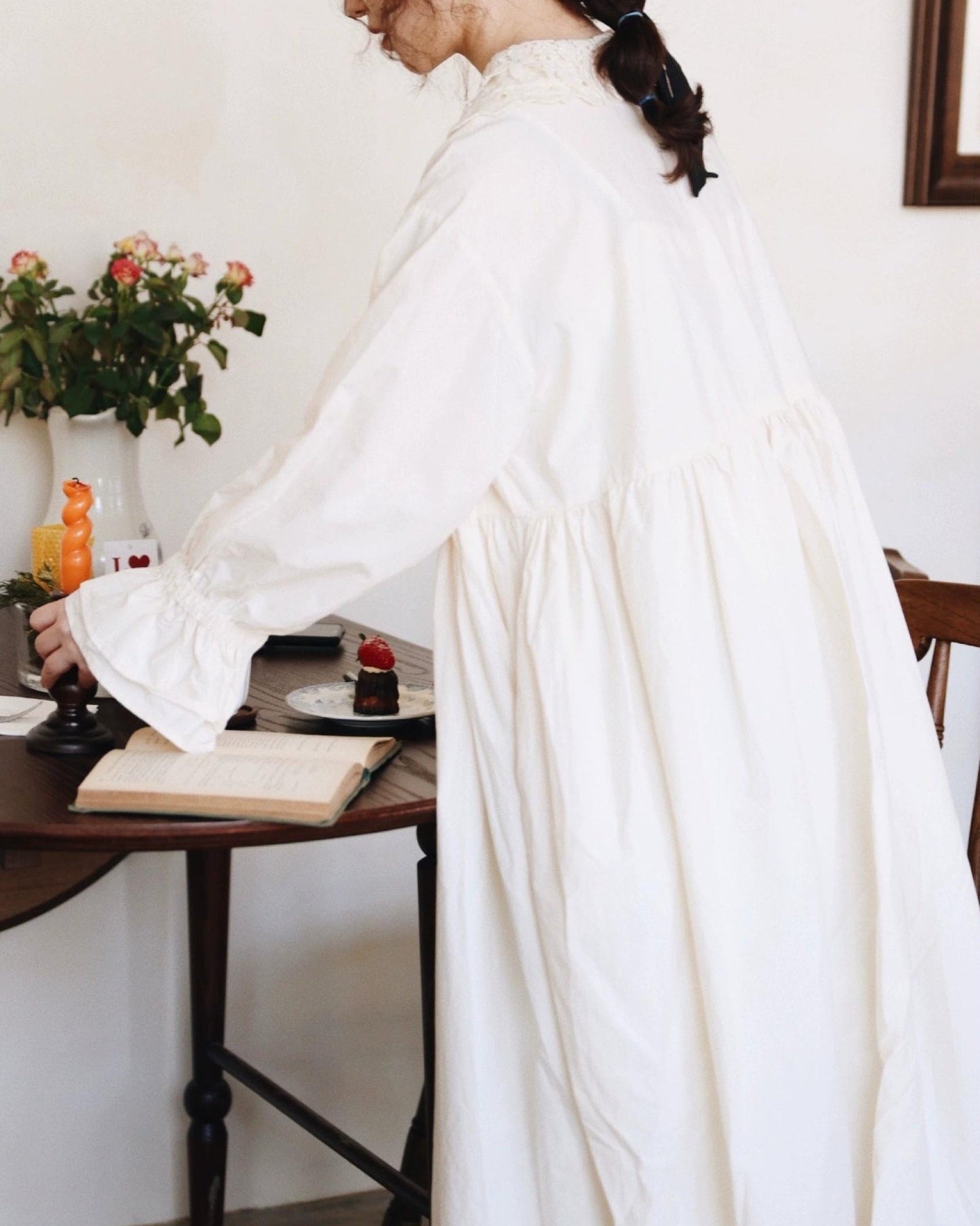 ミニマルレースカラーシャツワンピース 10099