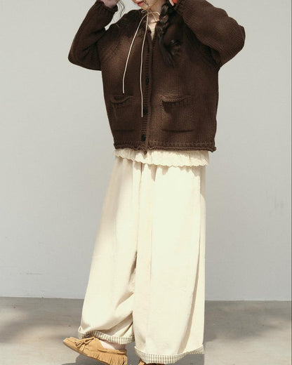 フォークポケットニットカーディガン 10179