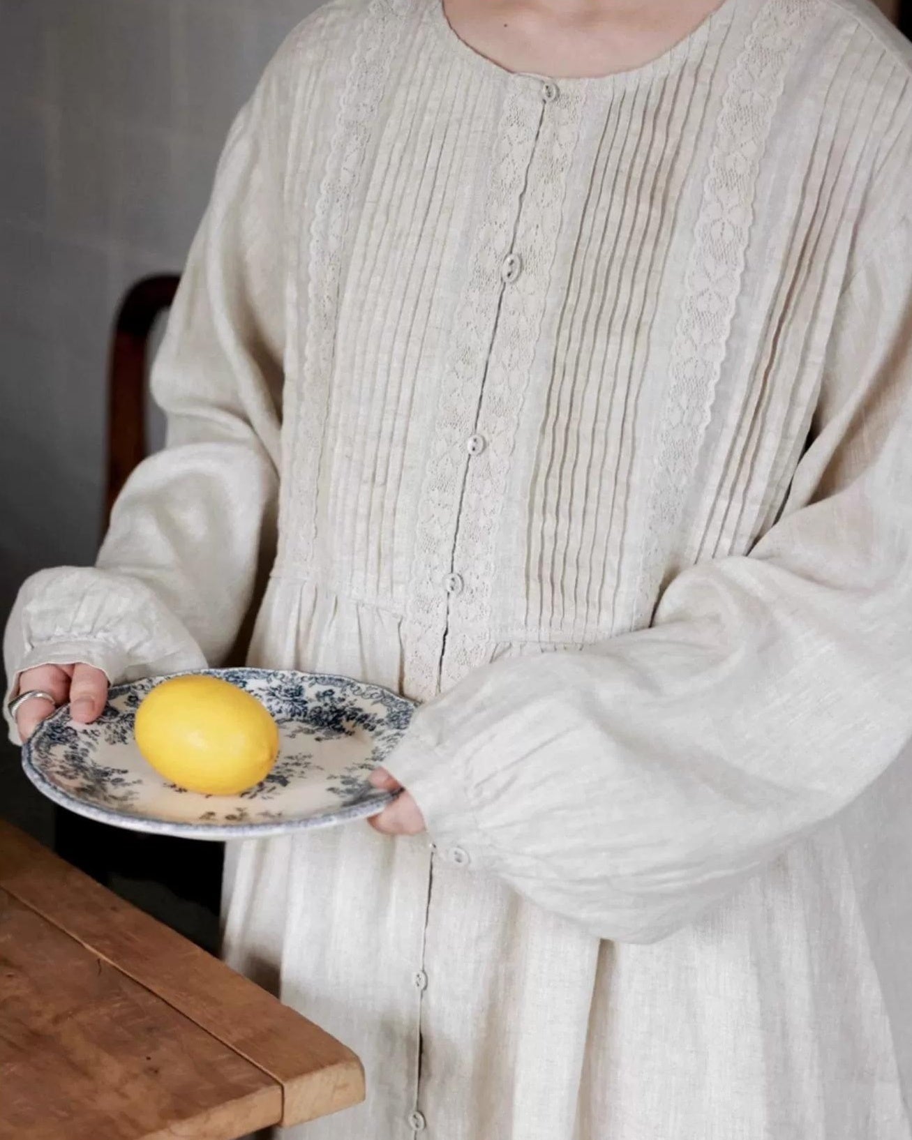 ピンタックリラックスシャツワンピース 10042