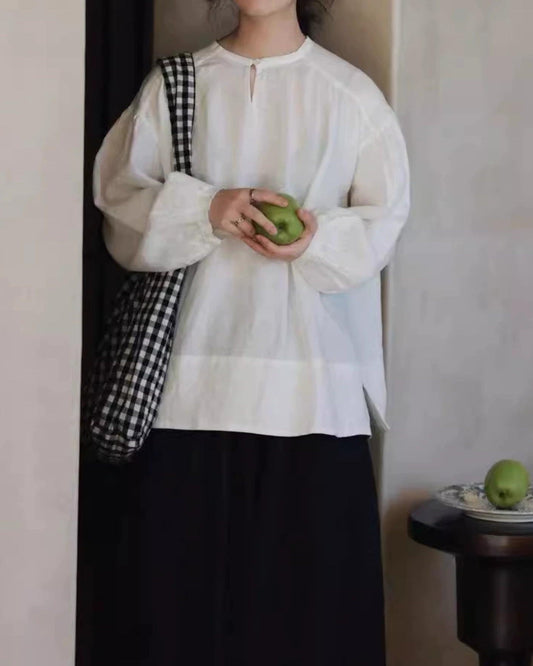 ミニスリットフレアブラウス 10019