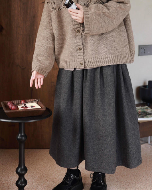 ナチュラルミディフレアスカート 10005