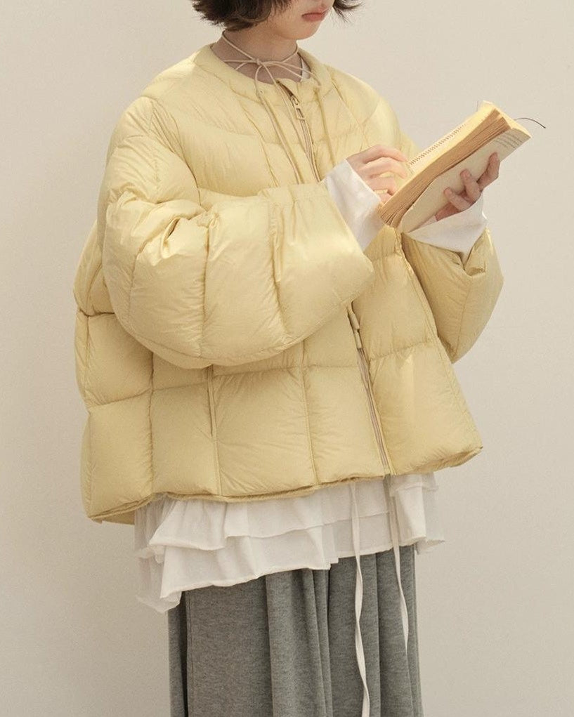 エアウォームクラウドリボンパフコート 10141