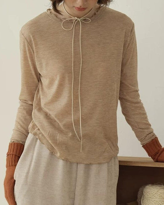 レースデザインニットトップス 10185