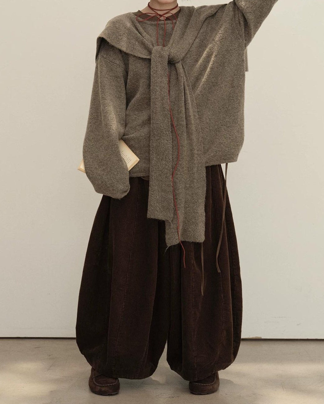 ストールレイヤーニットプルオーバー 10150