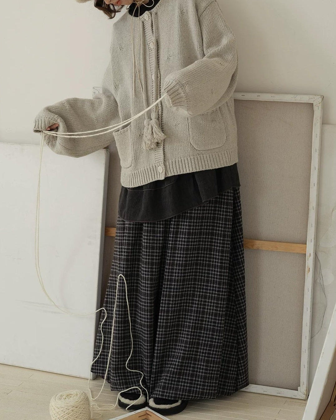 ボヘミックタッセルニットカーディガン 10207