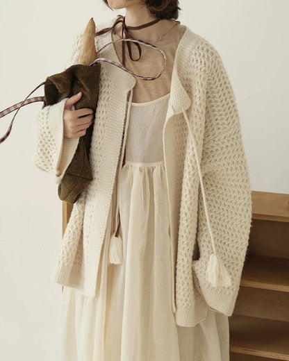 クラフトフリンジニットカーディガン 10209