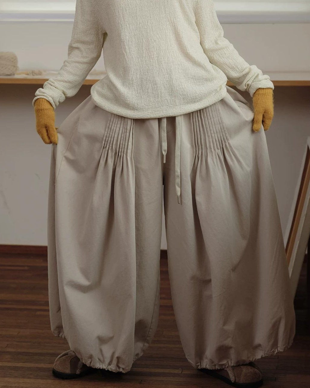 ストラップバルーンピンタックパンツ 10154