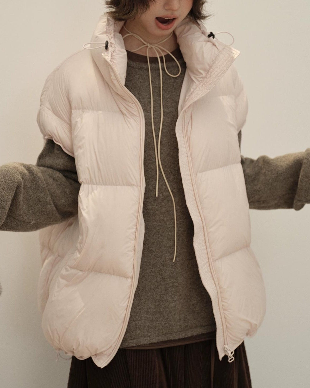 スノーエアリーキルティングダウンベスト 10144