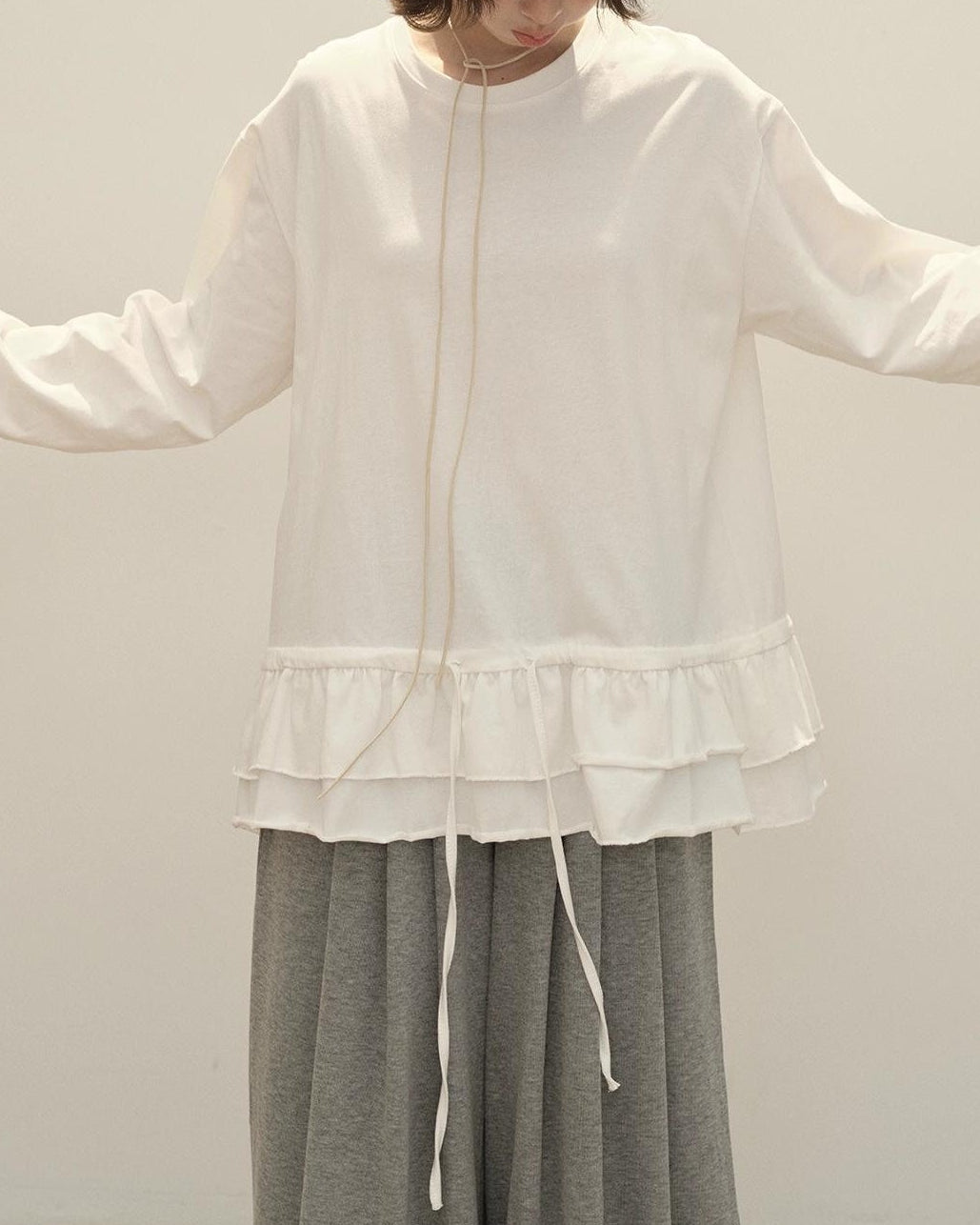 スカンディナビアレースロングカットソー 10143