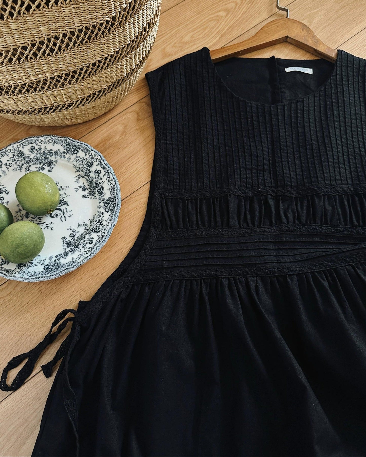 ラウンドネックレトロベストワンピース 10003