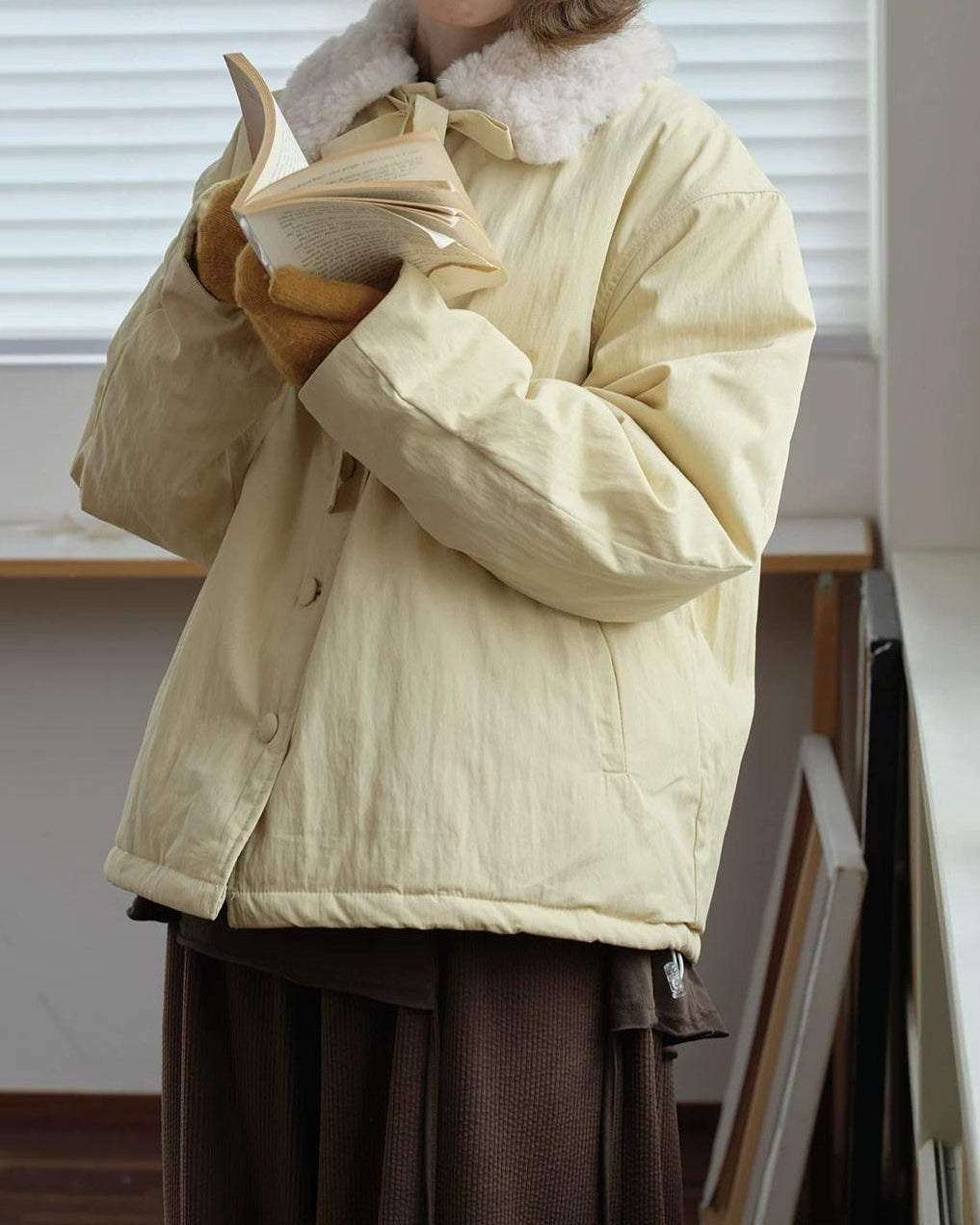 レトロノルディックボアリボンコート 10163