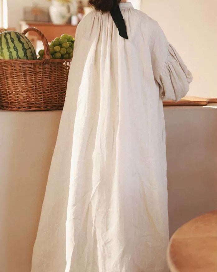 ヘルカナチュラルロングギャザーワンピース 10087