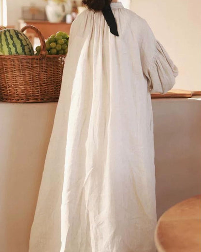 ヘルカナチュラルロングギャザーワンピース 10087