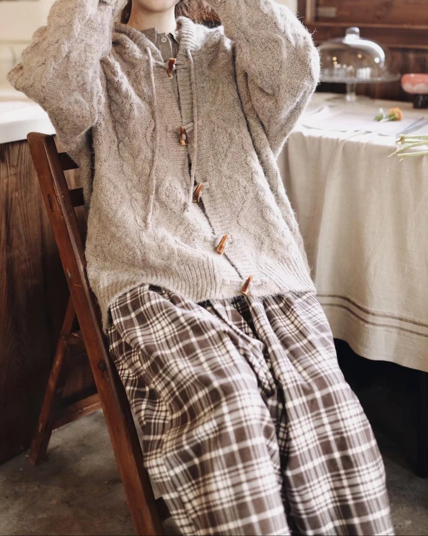 ミュークチェックAラインスカート 10111