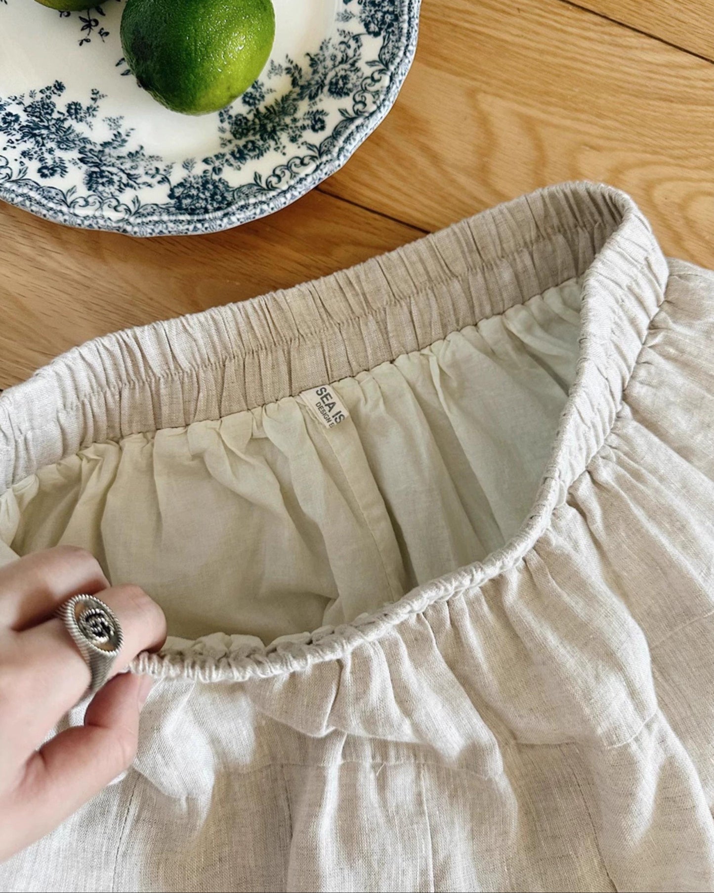 ハイウエストナチュラルAラインスカート 10040