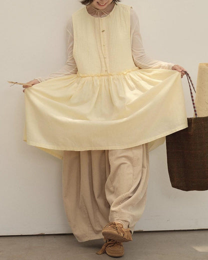 ノーディハイウエストソフトベストドレス 10145