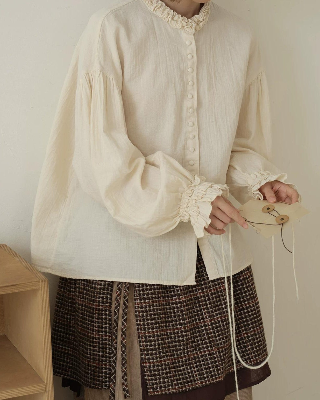 チェックレイヤードスカート 10199