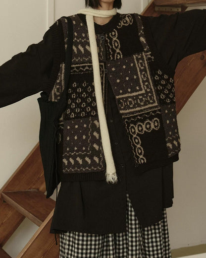 ノルディックジャカードベスト 10282