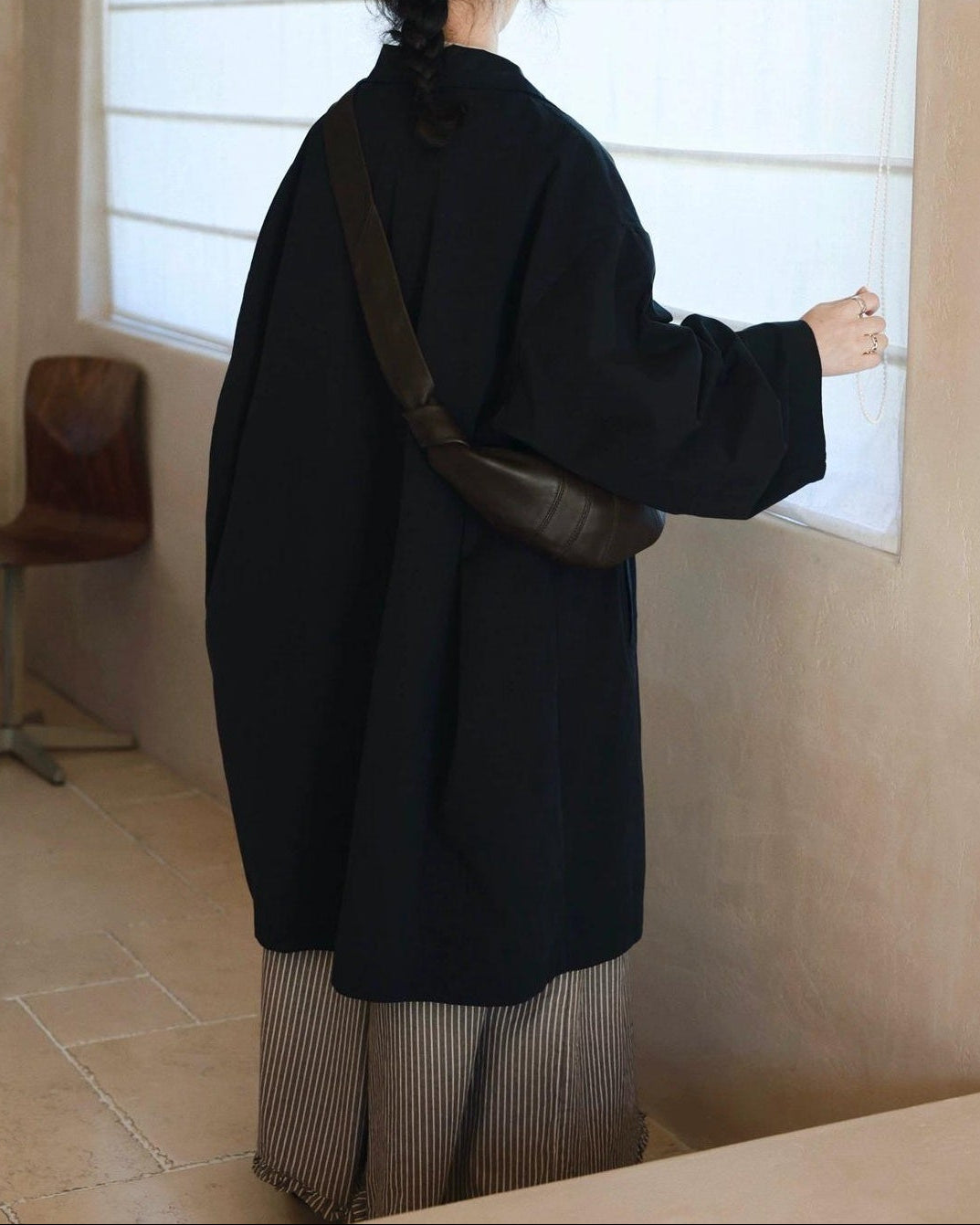 シングルブレストオーバートレンチコート 10012