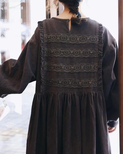 レースクララコーデュロイワンピース 10108