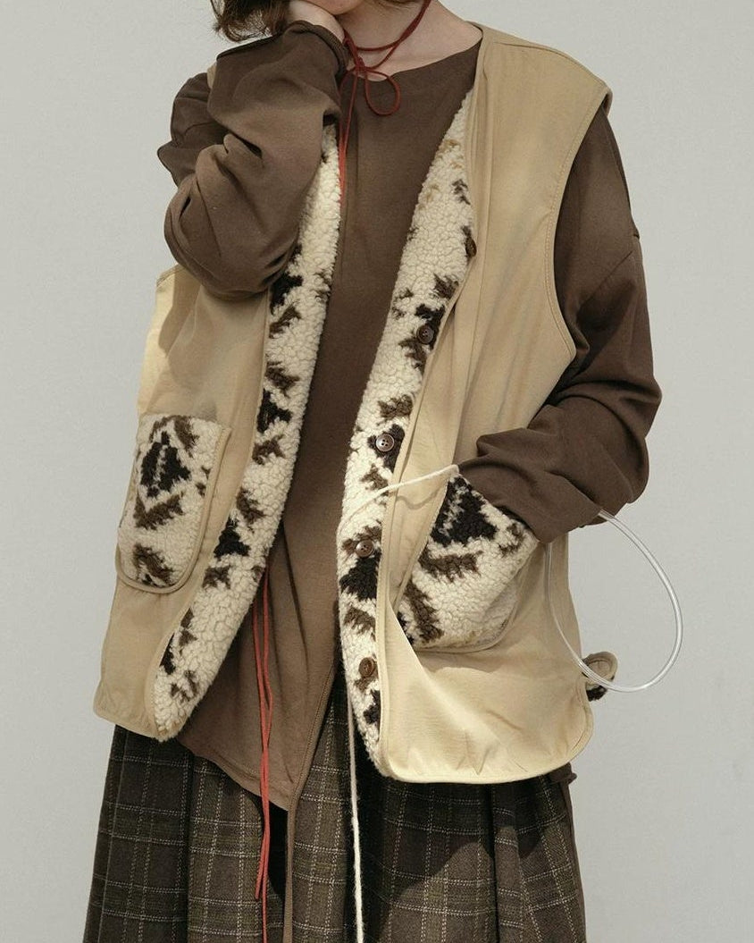 ヒュッゲリバーシブルベスト 10182