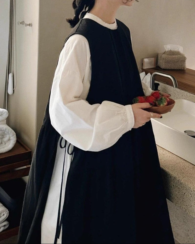 バックボタンレースワンピース 10022