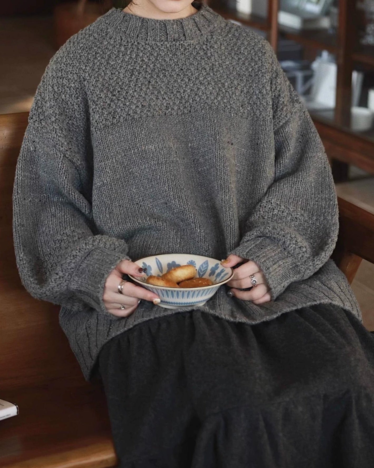 レトロチャンキーニットプルオーバー 10034