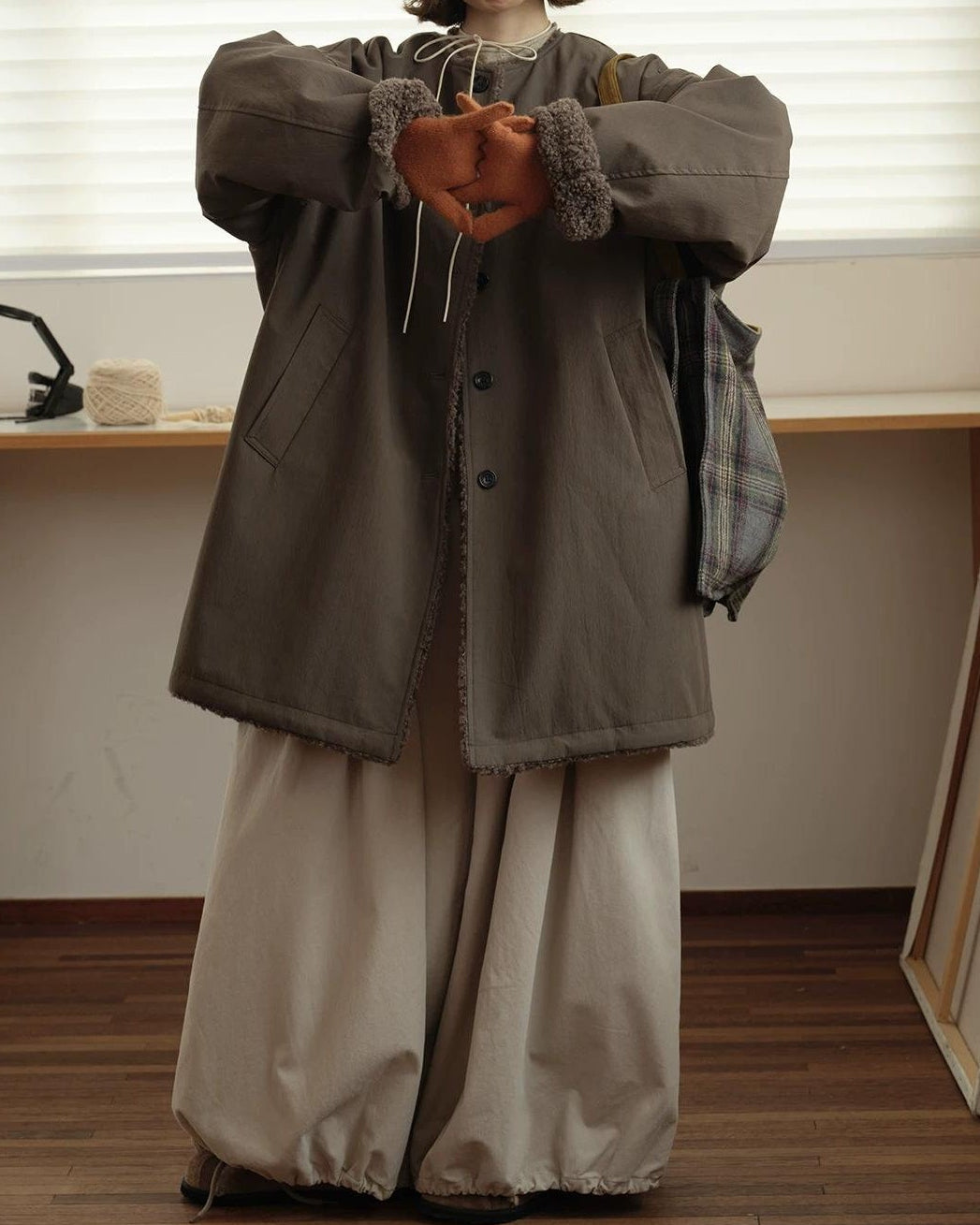 ソフトボアノーカラーシングルコート 10160