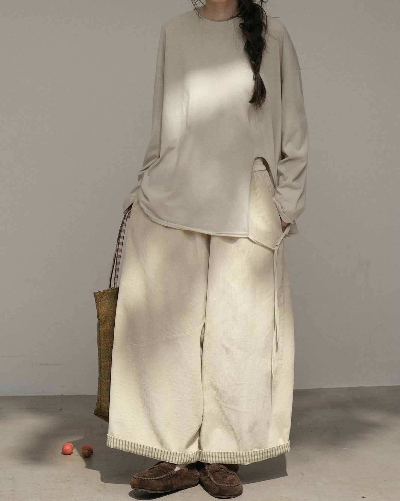 コーデュロイランタンシルエットカジュアルパンツ 10169