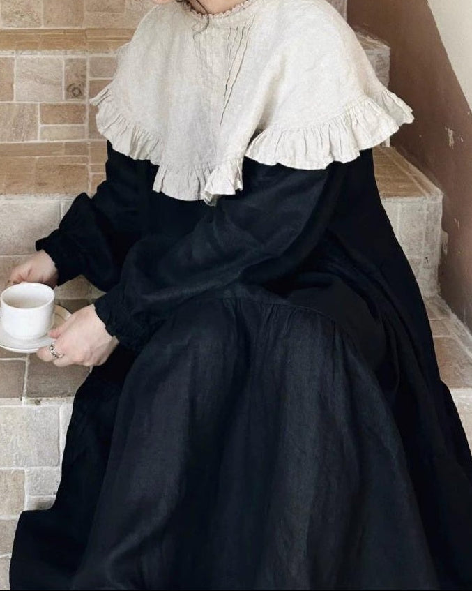 バックボタンエアリーティアードドレス 10083