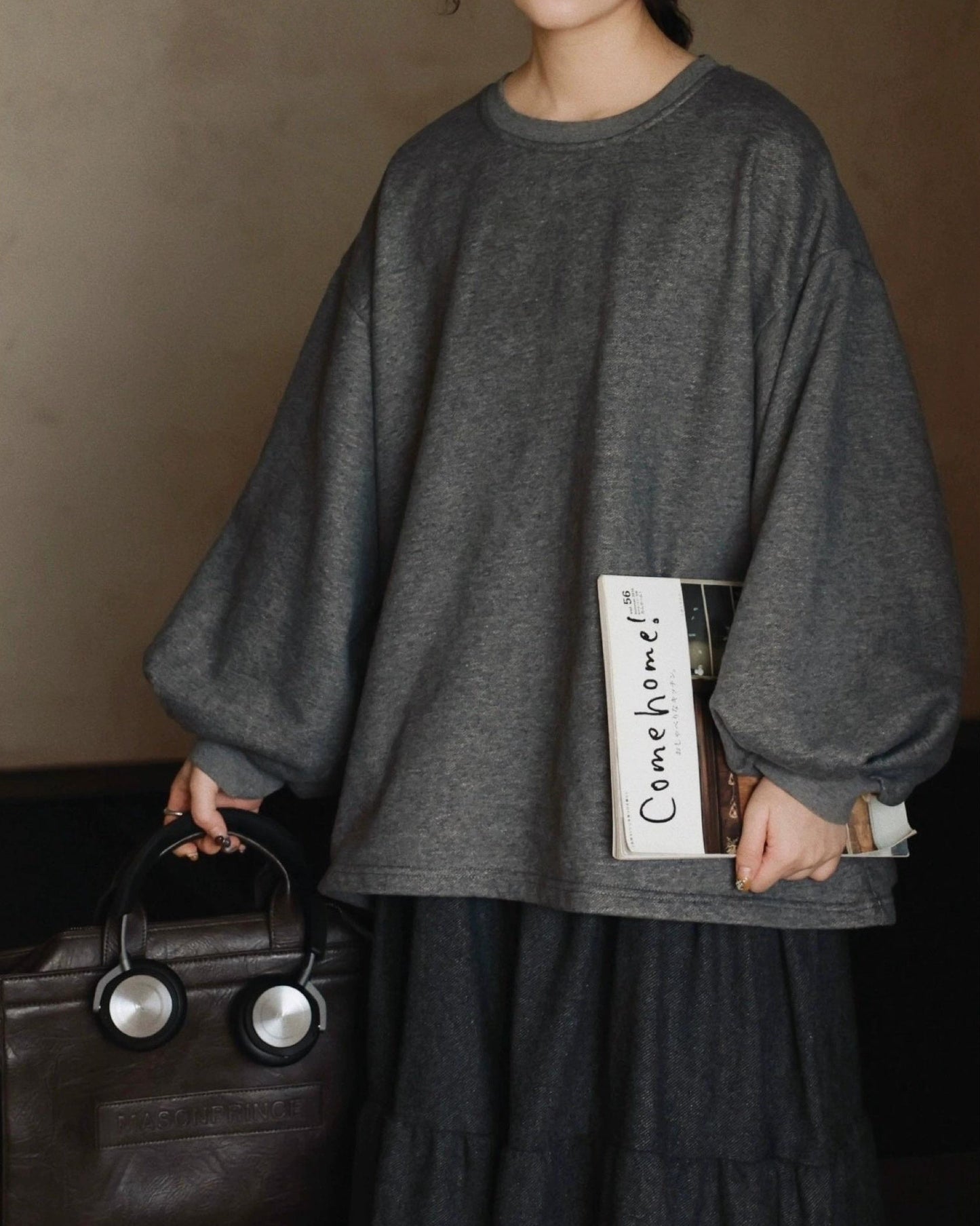 リラックスフィットスウェットプルオーバー 10030