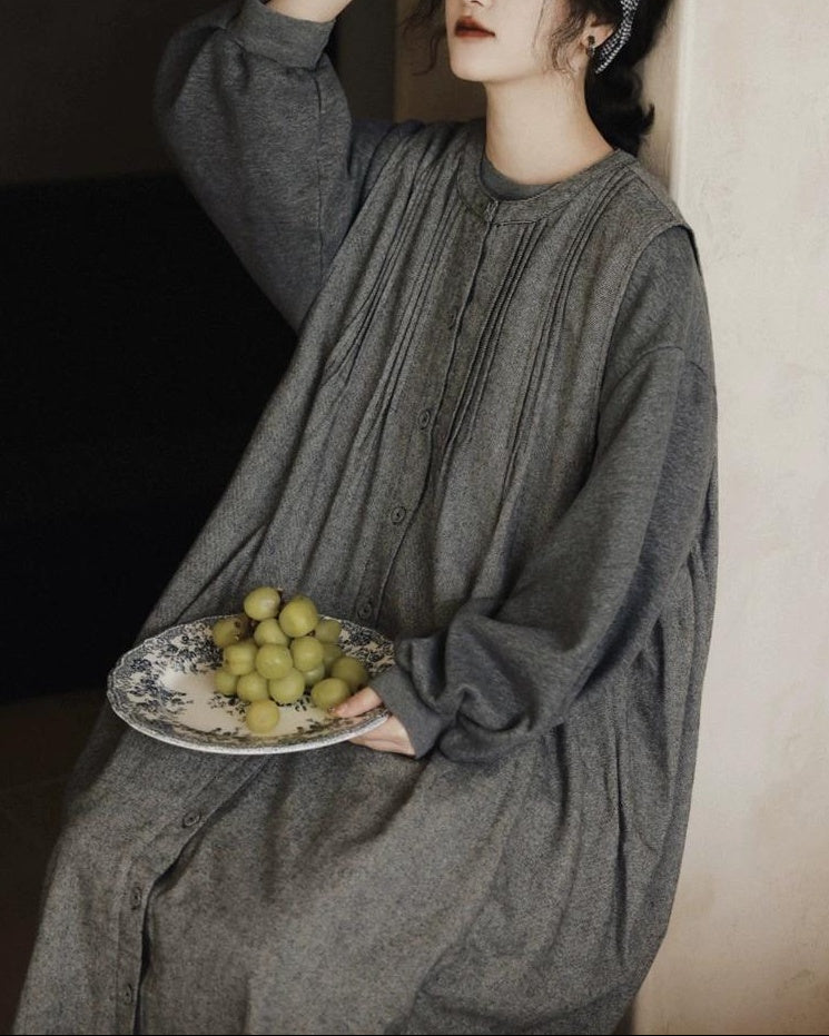 ピンタックシャツベストワンピース 10029