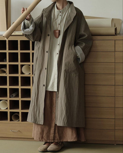 ノルヴァリーナロングバンドカラーストライプブラウス 10298