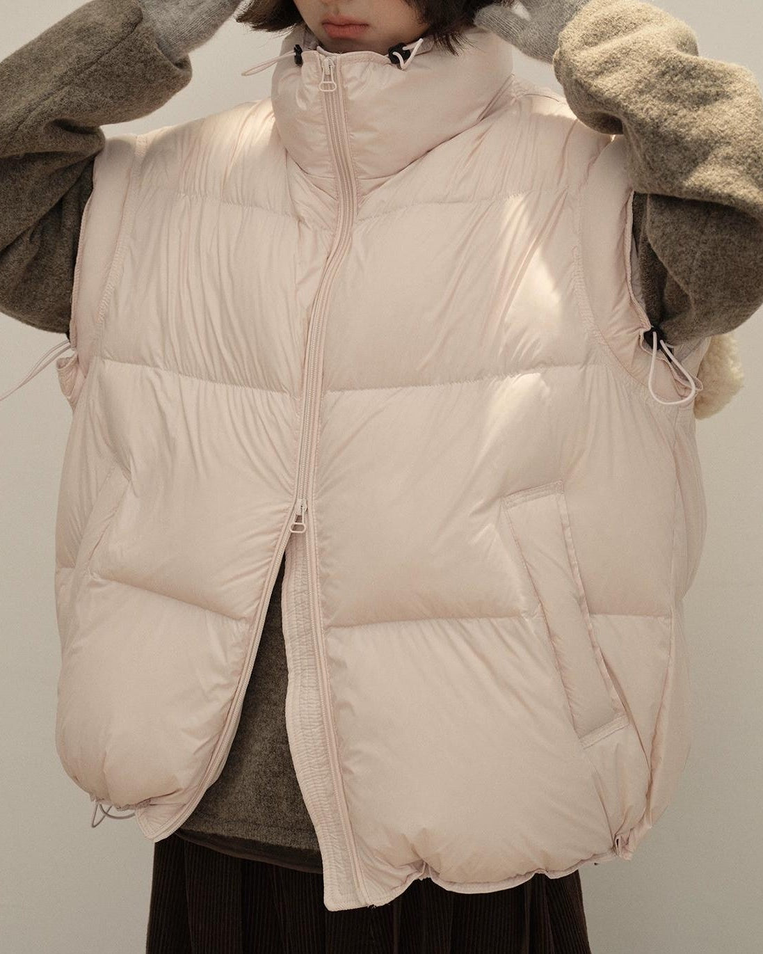 スノーエアリーキルティングダウンベスト 10144