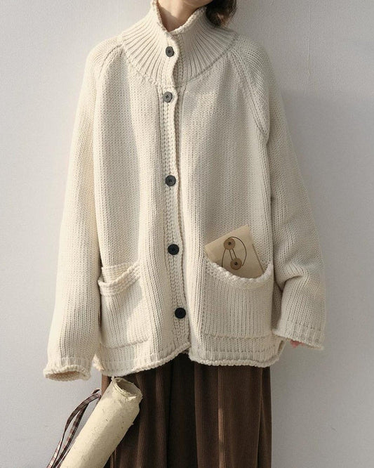 ウォームニットポケットカーディガン 10224