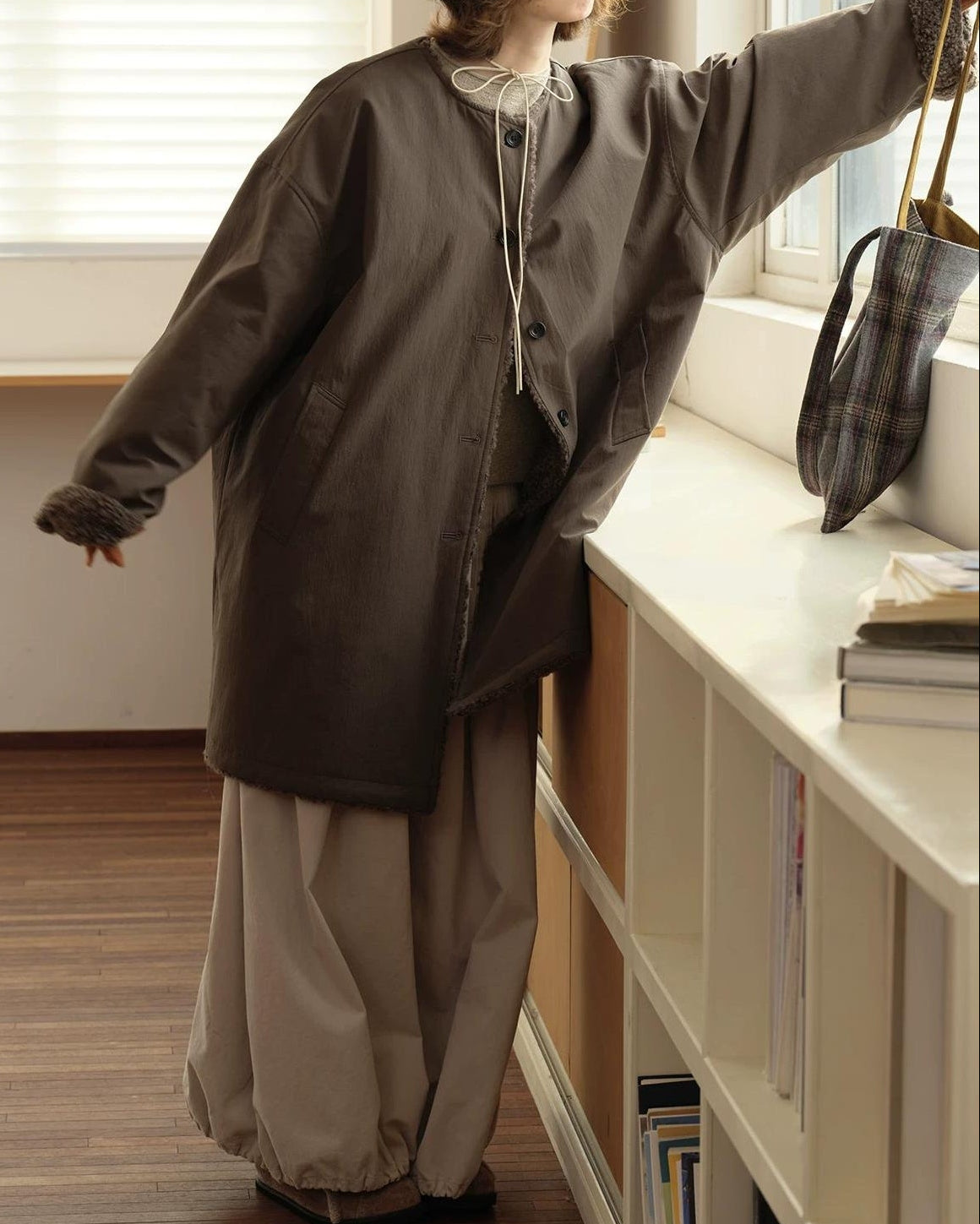 ソフトボアノーカラーシングルコート 10160