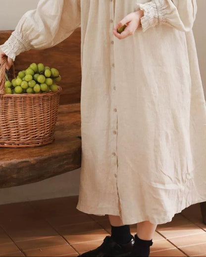 ヘルカナチュラルロングギャザーワンピース 10087