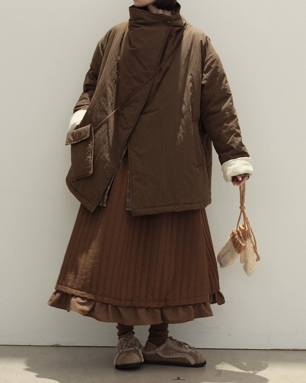 レトロチェックパッチキルトスカート 10135