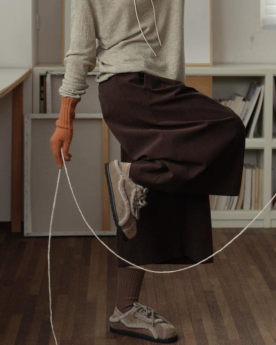 ノーブルコーデュロイミドルワイドパンツ 10158