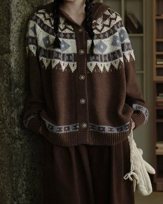 ノルディフードニットカーデ 10286