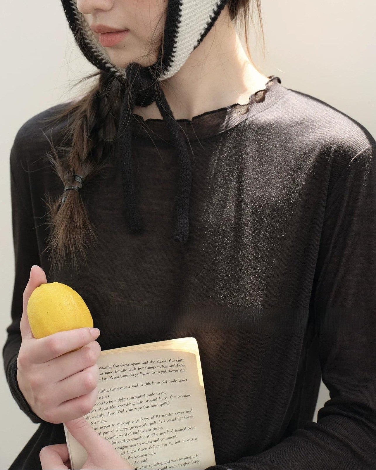 レースデザインニットトップス 10185