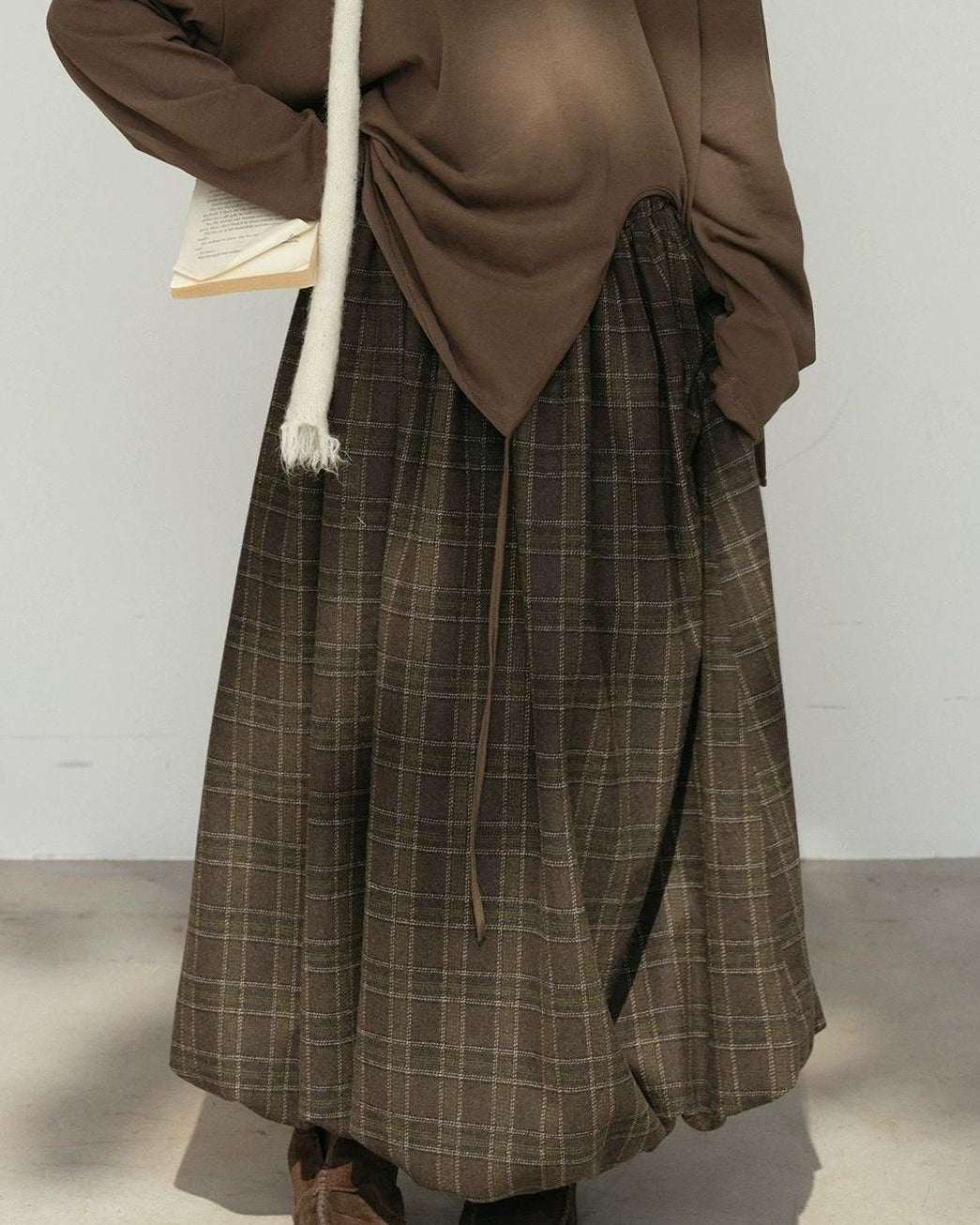 ランタンチェックミディスカート 10184