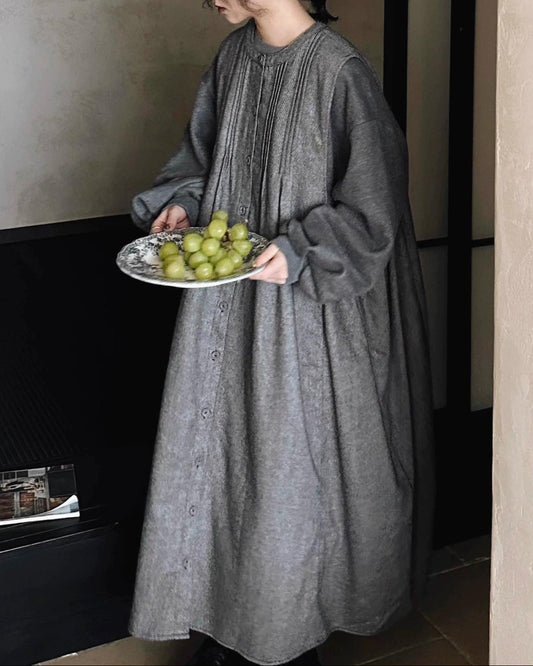 ピンタックシャツベストワンピース 10029