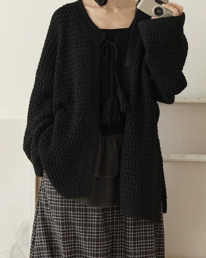 クラフトフリンジニットカーディガン 10209