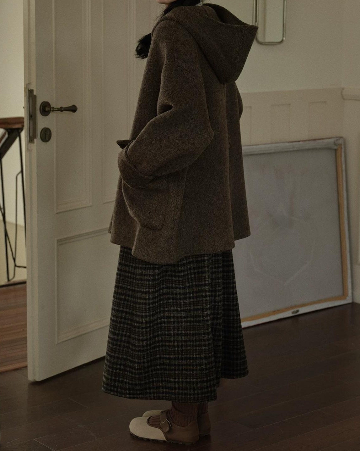 ノルディアフリッセチェックロングスカート 10291