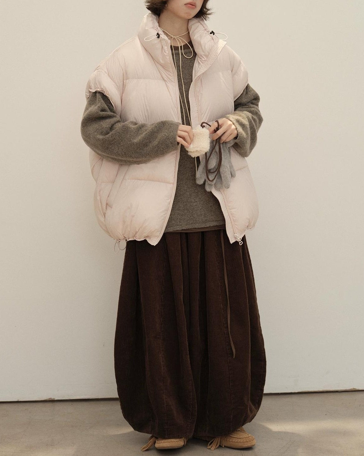 スノーエアリーキルティングダウンベスト 10144