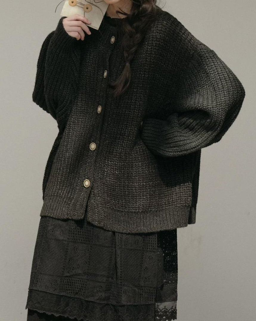 ノルディックキャンバスニットカーディガン 10168